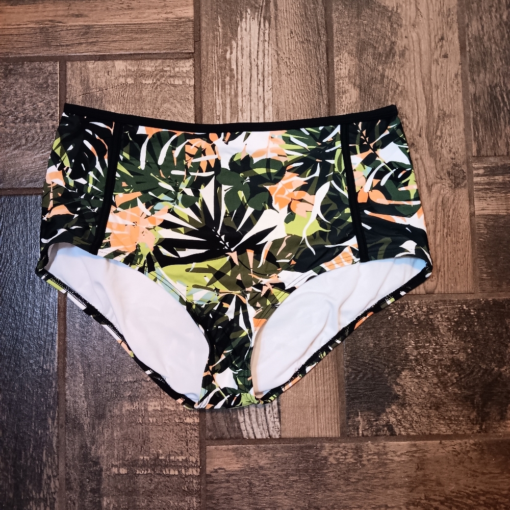 SWIMSUITS FOR ALL Swim Bottoms Women's Sz‎ 16 Tropical Everglade Paradise